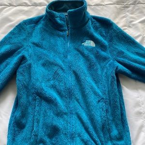 Blue North Face Fuzzy coat